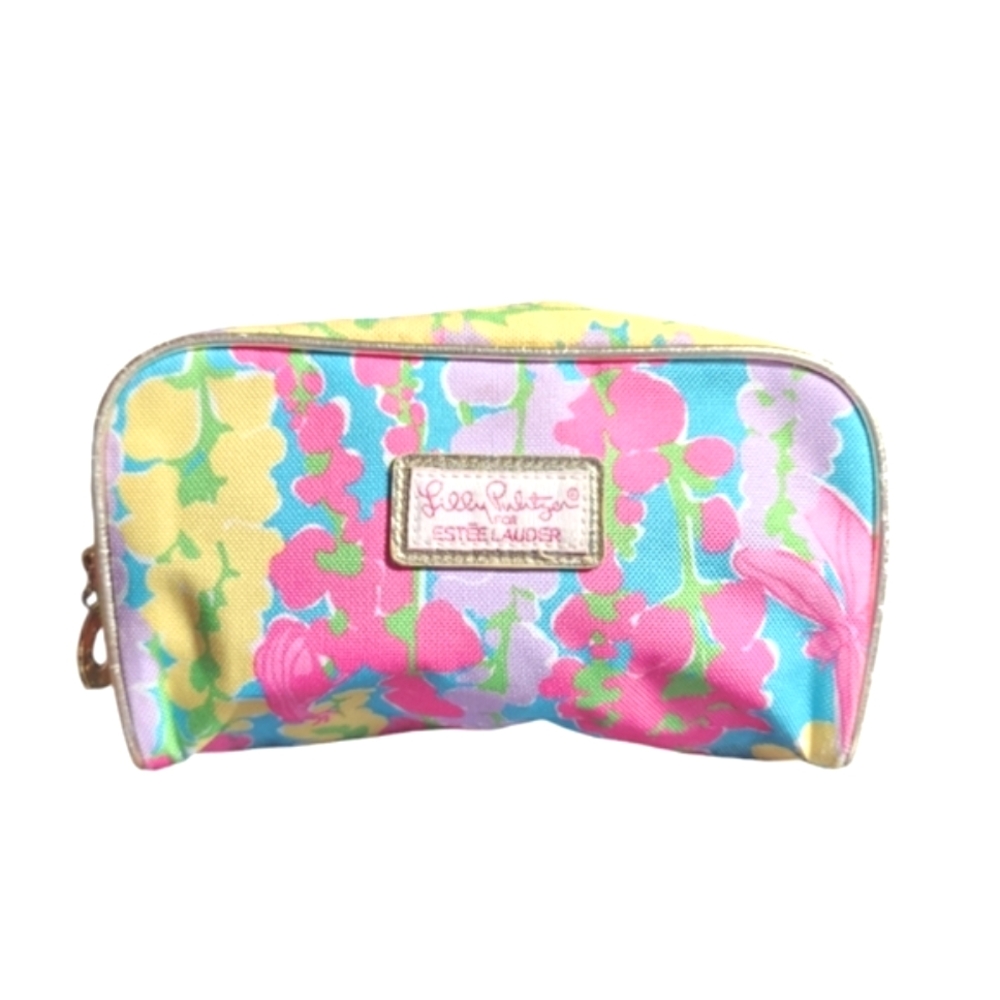 Lilly Pulitzer for Estee Lauder Spring 2013 Floral Pattern Cosmetics Bag 8"X5"X2